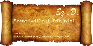 Szentiványi Dániel névjegykártya