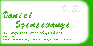 daniel szentivanyi business card